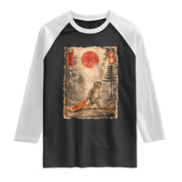 Vintage Japanese Baby Monkey Punch Raglan Shirt Kawaii Macaque Ukiyo-e Art Funny