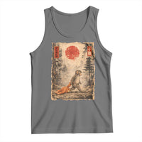 Vintage Japanese Baby Monkey Punch Tank Top Kawaii Macaque Ukiyo-e Art Funny