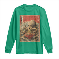 Sea Monster Eating Ramen Long Sleeve Shirt Vintage Graphic Japanese Lover Ukiyo-e Art