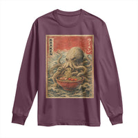 Sea Monster Eating Ramen Long Sleeve Shirt Vintage Graphic Japanese Lover Ukiyo-e Art