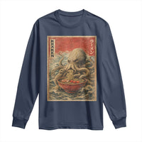 Sea Monster Eating Ramen Long Sleeve Shirt Vintage Graphic Japanese Lover Ukiyo-e Art