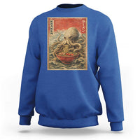 Sea Monster Eating Ramen Sweatshirt Vintage Graphic Japanese Lover Ukiyo-e Art
