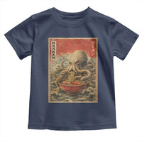 Sea Monster Eating Ramen Toddler T Shirt Vintage Graphic Japanese Lover Ukiyo-e Art