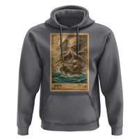 Vintage Japanese Sea Monster Hoodie Retro Mythology Newspaper Ukiyo-e Art