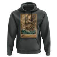 Vintage Japanese Sea Monster Hoodie Retro Mythology Newspaper Ukiyo-e Art