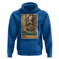 Vintage Japanese Sea Monster Hoodie Retro Mythology Newspaper Ukiyo-e Art