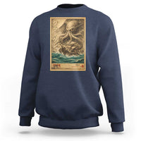 Vintage Japanese Sea Monster Sweatshirt Retro Mythology Newspaper Ukiyo-e Art