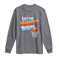 Basketball Bracket Long Sleeve Shirt Funny Let the Madness Begin Sporty Basketball Players Lovers