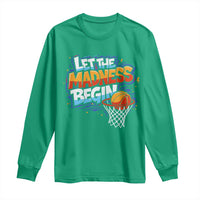 Basketball Bracket Long Sleeve Shirt Funny Let the Madness Begin Sporty Basketball Players Lovers