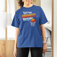 Basketball Bracket T Shirt For Women Funny Let the Madness Begin Sporty Basketball Players Lovers