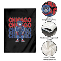 Vintage Chicago Pride Graphic Garden Flag US State Sports Fan Baseball Lover