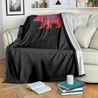 Chicago Baseball Throw Blanket Vintage Distressed Illinois City Pride Baseball Lover