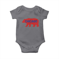 Chicago Baseball Baby Onesie Vintage Distressed Illinois City Pride Baseball Lover