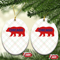 Chicago Baseball Ceramic Ornament Vintage Distressed Illinois City Pride Baseball Lover