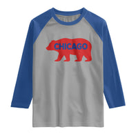 Chicago Baseball Raglan Shirt Vintage Distressed Illinois City Pride Baseball Lover