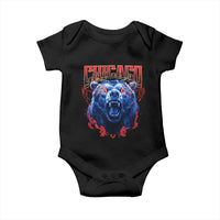 Retro Chicago Baby Onesie Vintage Cub Bootleg Graphic Baseball Fans