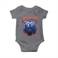 Retro Chicago Baby Onesie Vintage Cub Bootleg Graphic Baseball Fans