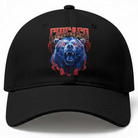 Retro Chicago Baseball Cap Vintage Cub Bootleg Graphic Baseball Fans