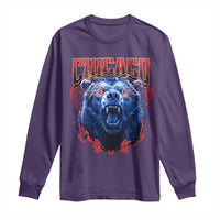 Retro Chicago Long Sleeve Shirt Vintage Cub Bootleg Graphic Baseball Fans