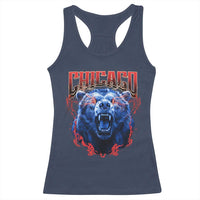 Retro Chicago Racerback Tank Top Vintage Cub Bootleg Graphic Baseball Fans