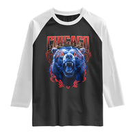 Retro Chicago Raglan Shirt Vintage Cub Bootleg Graphic Baseball Fans