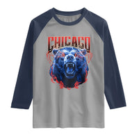 Retro Chicago Raglan Shirt Vintage Cub Bootleg Graphic Baseball Fans