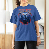 Retro Chicago T Shirt For Women Vintage Cub Bootleg Graphic Baseball Fans