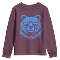 Vintage Chicago Youth Sweatshirt Cub With Sunglasses Baseball Fans