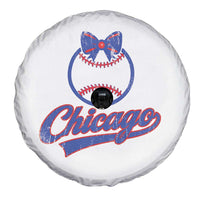 Chicago Coquette Bow Spare Tire Cover Cute Girls Kids Women Baseball Fans