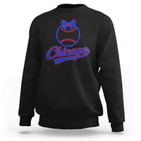 Chicago Coquette Bow Sweatshirt Cute Girls Kids Women Baseball Fans