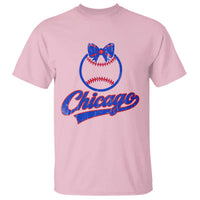 Chicago Coquette Bow T Shirt Cute Girls Kids Women Baseball Fans