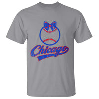 Chicago Coquette Bow T Shirt Cute Girls Kids Women Baseball Fans