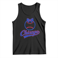 Chicago Coquette Bow Tank Top Cute Girls Kids Women Baseball Fans