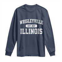 Wrigleyville Illinois Long Sleeve Shirt Vintage Chicago Classic Distressed Baseball Fan Gift