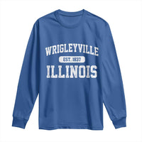 Wrigleyville Illinois Long Sleeve Shirt Vintage Chicago Classic Distressed Baseball Fan Gift