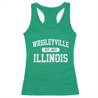 Wrigleyville Illinois Racerback Tank Top Vintage Chicago Classic Distressed Baseball Fan Gift