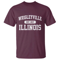 Wrigleyville Illinois T Shirt Vintage Chicago Classic Distressed Baseball Fan Gift