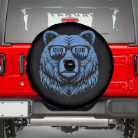 Vintage Cub Spare Tire Cover With Sunglasses Retro Baseball Fans