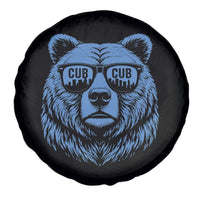 Vintage Cub Spare Tire Cover With Sunglasses Retro Baseball Fans