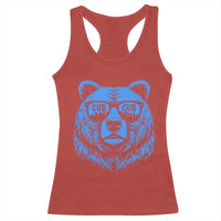 Vintage Cub Racerback Tank Top With Sunglasses Retro Baseball Fans