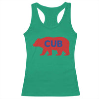 Vintage Cub Racerback Tank Top Retro Sports Bear Baseball Fans