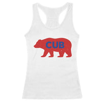 Vintage Cub Racerback Tank Top Retro Sports Bear Baseball Fans