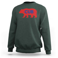 Vintage Cub Sweatshirt Retro Sports Bear Baseball Fans