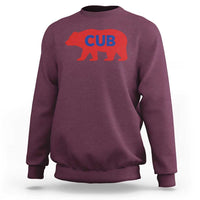 Vintage Cub Sweatshirt Retro Sports Bear Baseball Fans