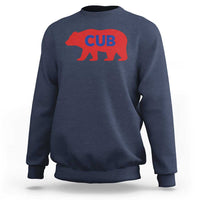 Vintage Cub Sweatshirt Retro Sports Bear Baseball Fans