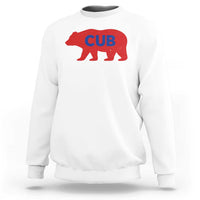 Vintage Cub Sweatshirt Retro Sports Bear Baseball Fans