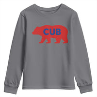 Vintage Cub Youth Sweatshirt Retro Sports Bear Baseball Fans