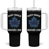Canada Hockey Tumbler With Handle Toronto Just Once Before I Die Vintage Canadian Maple Leafs