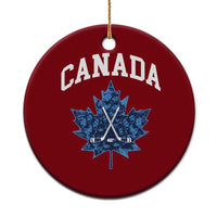Vintage Canada Hockey Ceramic Ornament Maple Leafs - Wonder Print Shop