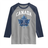 Vintage Canada Hockey Raglan Shirt Maple Leafs